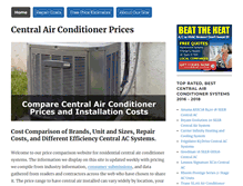 Tablet Screenshot of centralairconditionerprice.com